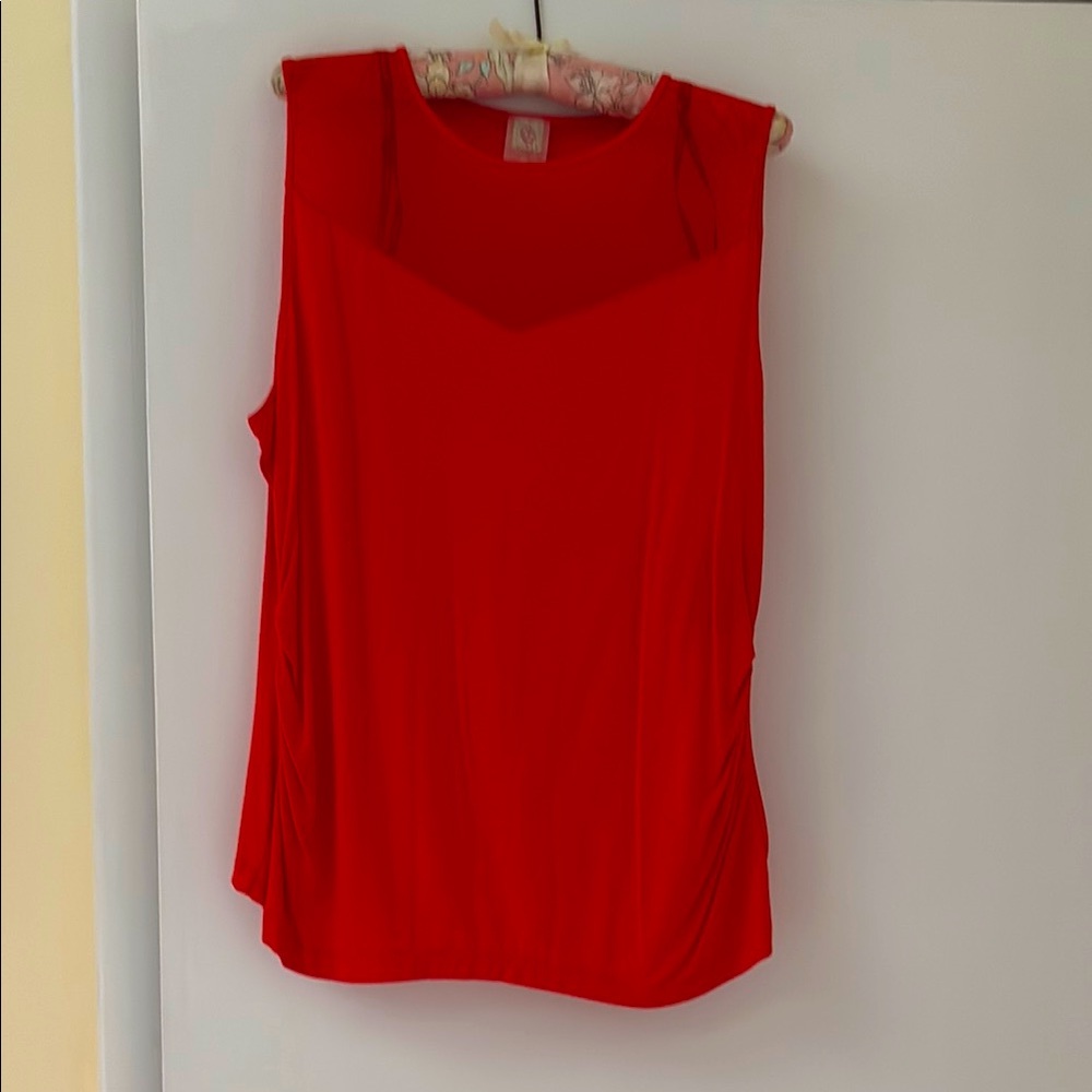 Red Sleeveless Top